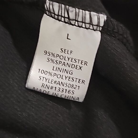 Altar'd State -1209 NWT Black Velvet Corduroy Skater Halter Dress Women's Large - Picture 6 of 7